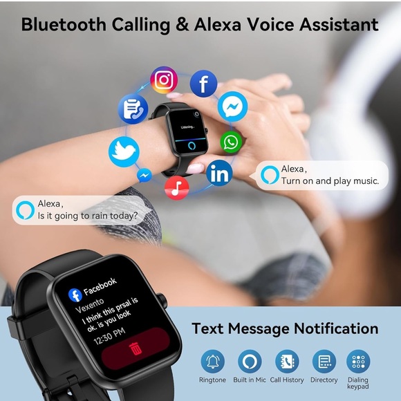 Smartwatch for men and women with Alexa built-in, fitness tracker - Picture 3 of 8